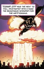 Kal-El uses a nuclear bomb to destroy 