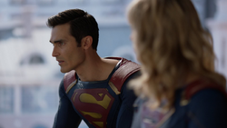 Clark talks with Kara about his feelings for having thought he could retire