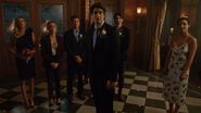 The Legends at Ray Palmer and Nora Darhk's wedding.