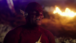 Earth-90 Flash faces The Monitor