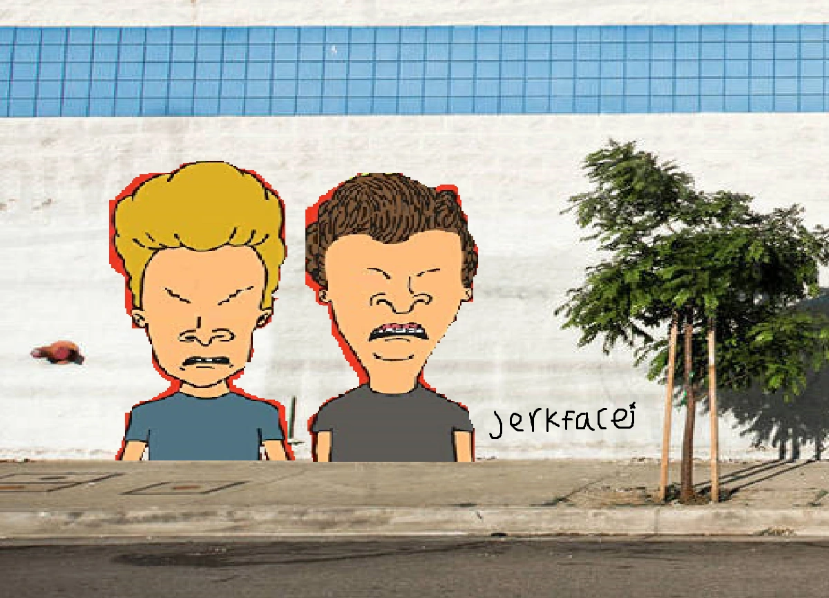 Jerkface Jerkvis and JerkHead (Jerkface, Beavis and ButtHead) Art