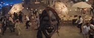 The troll head prop at the wedding party, pre-visual effects
