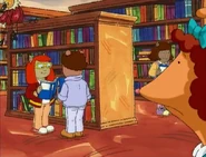 Kenny at the library with Beulah McInnerny.