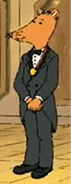 Mr. Ratburn in a black tuxedo