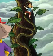 Jack (Arthur) climbing the beanstalk