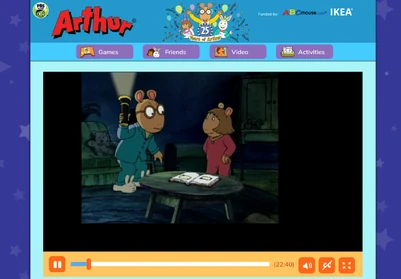 Video player features clips from the show and select full episodes