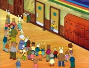 Arthur gets embarrassed for miscounting. Also, D.W. was erroneously shown in this scene