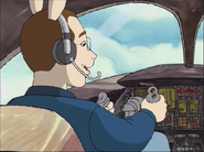 Bo doing his job as a pilot