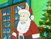 Flashback, dressed as Santa Claus