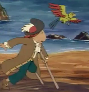 Arthur's dad as Long John Silver