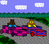 Arthur and Brain in carts.