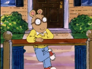 Opening a kissing booth in "Arthur Bounces Back"