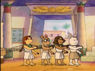 As an egyptian in "Background Blues"