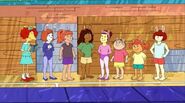 left to right: Prunella, Marina, Fletcher, Katie, Carol, Jenna, Sue Ellen and Molly.