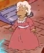 Francine, presumably as Deborah Read Franklin