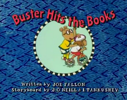 Buster Hits the Books Title Card