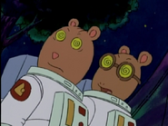 Being an alien in Buster's dream in "Arthur's First Sleepover"