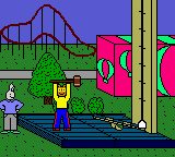 Arthur tests his strength.