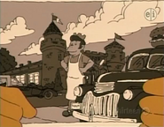 Outside his Hamburger Castle