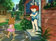 Molly in her swimsuit