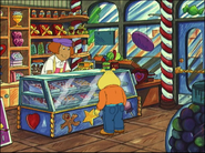 The candy shop's interior
