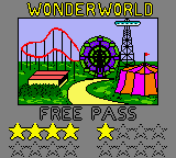 The Wonderworld pass with five stars on it.