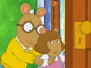 Arthur pushes out of his room