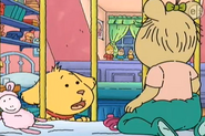 The lamb (bottom left) from the same episode, redrawn for a background shot