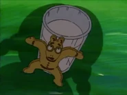 The shadow of Muffy looming over Cookie Arthur.