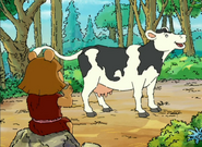 D.W.'s singing cow that Arthur offered to trade in his daydream about a world without money.