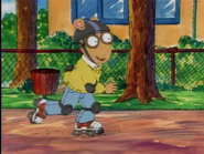 Roller skating in "Buster and the Daredevils"