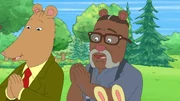 Mr. Ratburn (left) can be seen without whiskers.