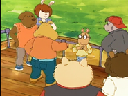 Getting interrogated by The Tough Customers in "Arthur, World's Greatest Gleeper"