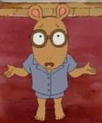 Arthur in his summer version of his pajamas