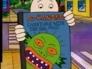 The "book report" by Buster, with a hand-drawn cover illustration