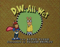 D.W. All Wet title card