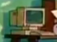 Brain's first computer with the CRT monitor in early seasons.
