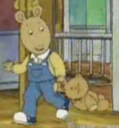 Arthur bringing Stanley into D.W.'s room.