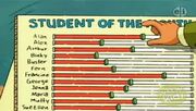 The Student of the Month chart reveals that the unnamed boy in Mr. Ratburn's class is indeed Alex.