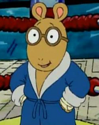 Arthur in his bathrobe