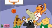 Muffy playing basketball