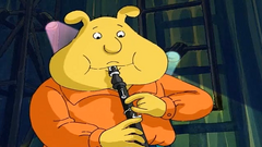 Binky playing the clarinet