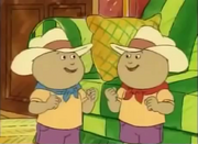 The Tibbles wearing cowboy hats.