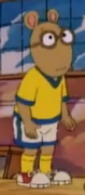 Arthur in his basketball uniform