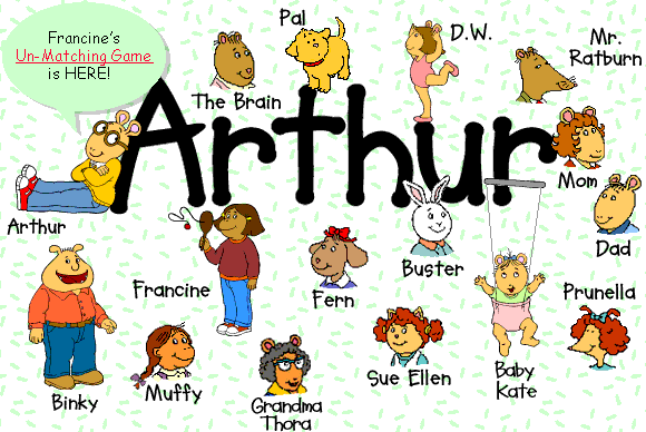 arthur books characters