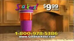 IDEA VILLAGE PRODUCTS SNAKZ Snackeez Snack & Drink Cup, Multicolor