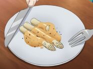 Boiled vargel with butter cream.