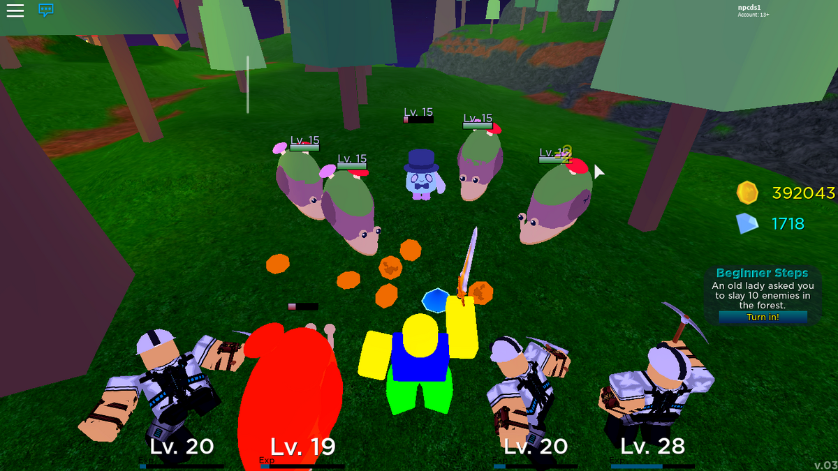 Noob Swordsman, Roblox Hero Havoc Wiki