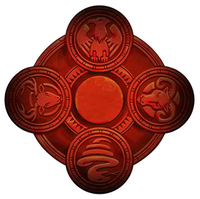 An emblem representing the four kingdoms.