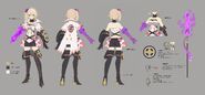 Reference sheet for spirit gear attire, as shown on the Tales of the Rays Twitter.